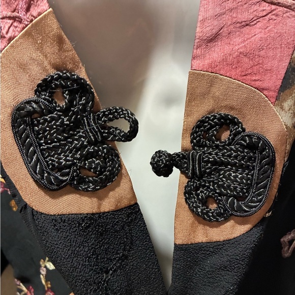 Spencer Alexis Floral Leopard Embroidered
Satin Silk Blend Kimono Jacket M - Picture 7 of 15